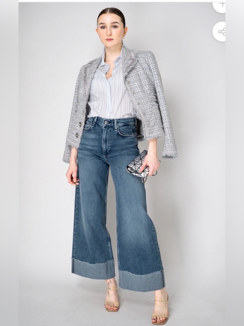 Sofie Ankle-Length Wide-Leg Jeans
Vintage Stretch Denin